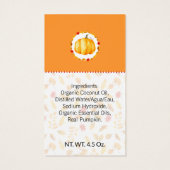 Étiquette Artisan Bath & Body Potiron Épicé | Étiq (Dos)