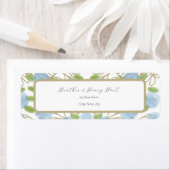 Étiquette Artisan moderne Aquarelle Mariage Adresse de retou (En situation)