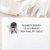 Étiquette Artiste moderne Dreamcatcher amérindien (En situation)