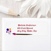 Étiquette Artiste Peintres Splatter Peinture Pinceau (En situation)