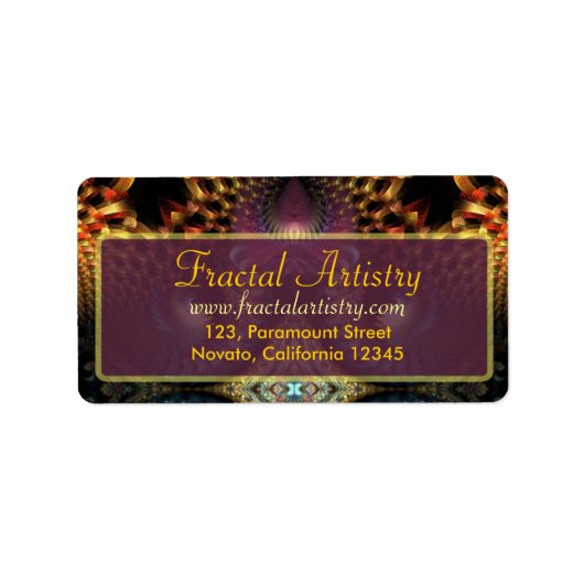 Étiquette Artistère fractale dorée (Devant)