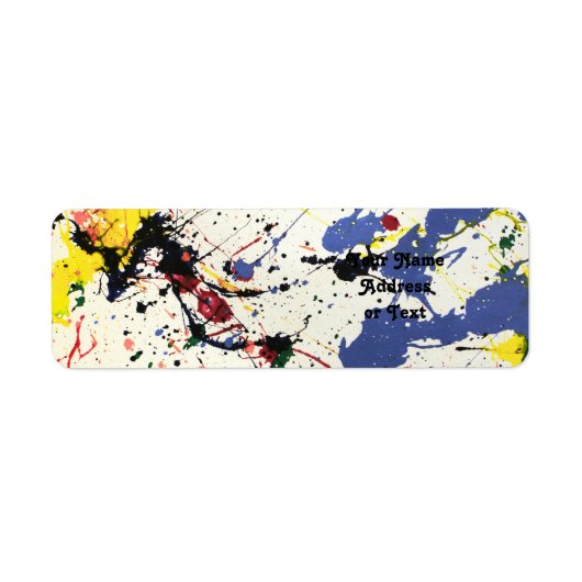 Étiquette Artistes Paint Splatter Arrière - plan (Devant)