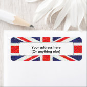 Étiquette Artistic Pointillist UK Union Jack Flag (En situation)