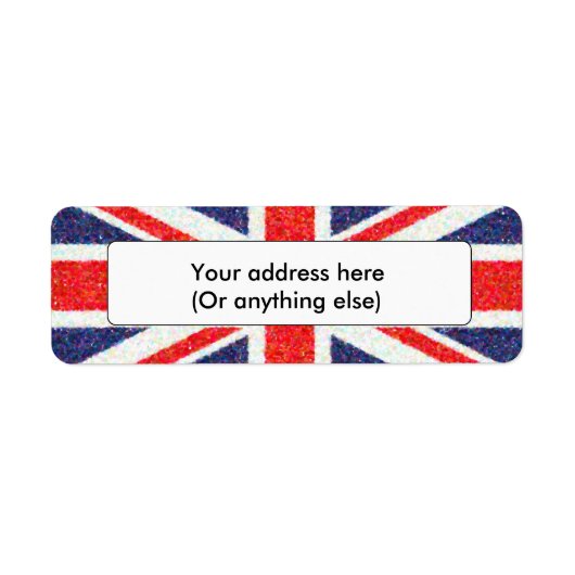 Étiquette Artistic Pointillist UK Union Jack Flag (Devant)