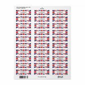 Étiquette Artistic Pointillist UK Union Jack Flag (Feuille entière)