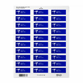 Étiquette Arts martiaux bleus (Feuille entière)