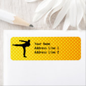 Étiquette Arts martiaux jaunes oranges (En situation)