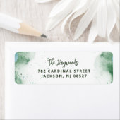 Étiquette Artsy Watercolor Adresse de retour (En situation)