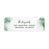 Étiquette Artsy Watercolor Adresse de retour (Devant)