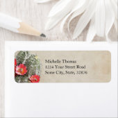 Étiquette Artwork de Fleurs de cactus (En situation)