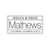 Étiquette Aspect unique et créatif blanc et noir (Devant)