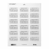 Étiquette Aspect unique et créatif blanc et noir (Feuille entière)