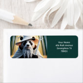 Étiquette Assistant Vieux Panda Imaginaire (En situation)