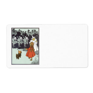 Étiquette Assistant vintage d'Oz Dorothy Toto Glinda Munchki
