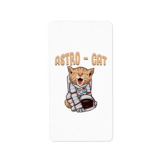 Étiquette Astro Cat (Devant)