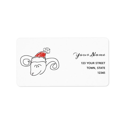 Étiquette Astrologie drôle signe Bélier Simple Blanc Mignon (Devant)