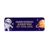 Étiquette Astronaut et Galaxie planétaire Retour de l'espace (Devant)