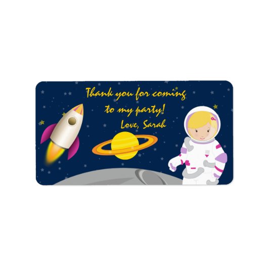 Étiquette Astronaute de l'espace extra-atmosphérique - Anniv (Devant)