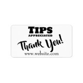 Étiquette Astuces Apprécié Gratuités En Espèces Jar Site Web (Devant)