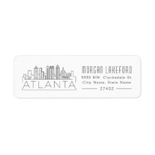 Étiquette Atlanta, la Géorgie a stylisé l'horizon