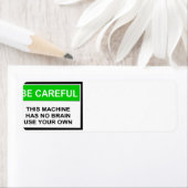 Étiquette Attention Cette Machine N'A Pas De Cerveau (En situation)