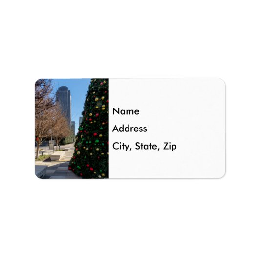 Étiquette Au-Delà De L'Arbre De Noël De Dallas (Devant)