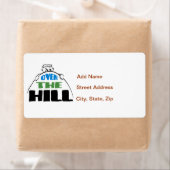 Étiquette Au-dessus de la colline (En situation)