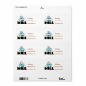 Étiquette Au-dessus de la colline (Feuille entière)