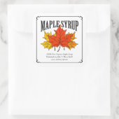 Étiquette au sirop d'érable. (Sac)