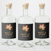 Étiquette au sirop d'érable à la feuille d'érable (Bouteilles)