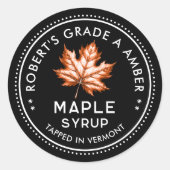 Étiquette au sirop d'érable pour la recette maison (Devant)