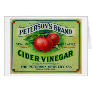 Étiquette au vinaigre de cidre de Peterson