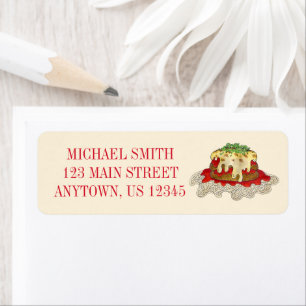 Étiquette Aubgergine Parme Parmesan Italien