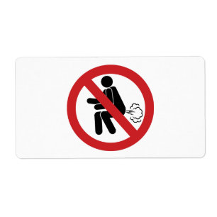 Étiquette AUCUN ⚠ thaïlandais drôle de signe de toilette
