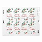Étiquette Aujourd'hui Holly Noël personnalisé (Feuille entière)
