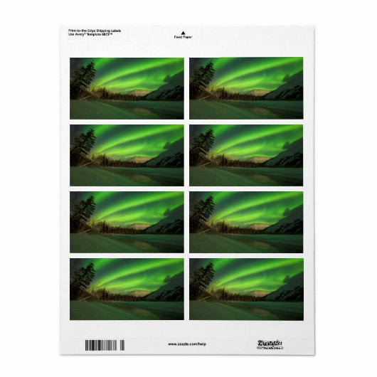 Étiquette Aurora à bande (Feuille entière)