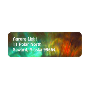 Étiquette Aurora Borealis, aurores boréales - Personnalisabl