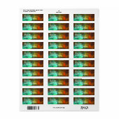 Étiquette Aurora Borealis, aurores boréales - Personnalisabl (Feuille entière)