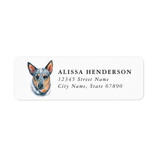Étiquette Australian Cattle Dog Return Address Labels (Devant)