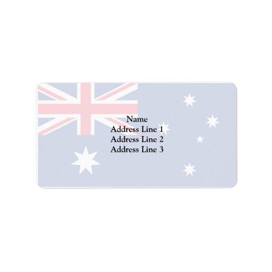 Étiquette Australie (converti), drapeau australien (Devant)