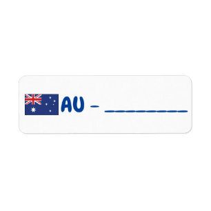 Étiquette Australie id postfranchissement