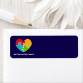 Étiquette Autism Acceptance Return Address (En situation)