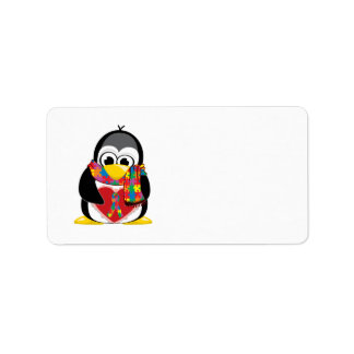 Étiquette Autisme Ruban Penguin Scarf