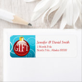 Étiquette auto-adressé de Noël (En situation)