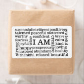 Étiquette Auto-Image Affirmations positives J'AM (En situation)