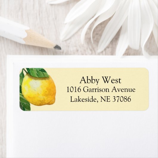 Étiquette Autocollant de adresse de retour à l'aquarelle de  (En situation)