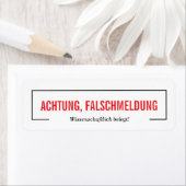 Étiquette Autocollant de fausse information (En situation)