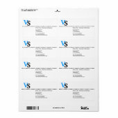 Étiquette Autocollant de label Monogramme (Feuille entière)