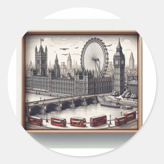 Étiquette autocollant de Londres (Devant)