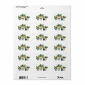 Étiquette Autocollant décoratif botanique (Feuille entière)